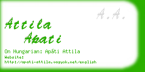attila apati business card