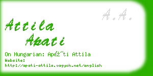 attila apati business card